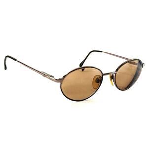 Vintage Luxottica LU2207 T284 Eyeglass Frames Italy 52-19-130 Oval Bronze Metal